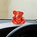 Sahishnu Online and Marketing Ganesha Idol Statue,Ganesha Idols for Home Office,Mini Home/Car Decor, Vighnaharta Ganpati (Orange), Dimension :Length :2 , Width:1.2, Height Inches