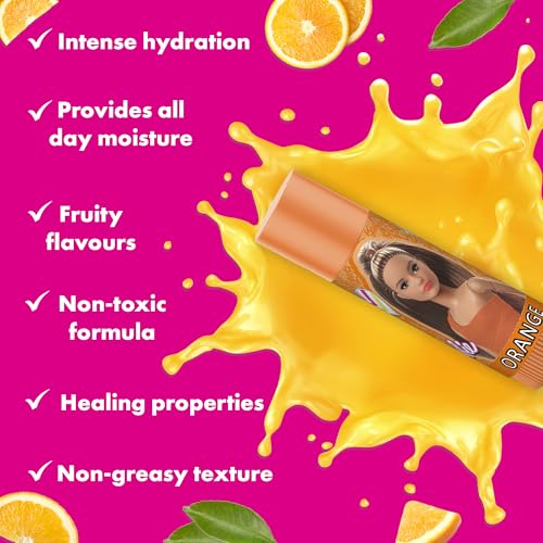 abeec Barbie Lip Balm Set, Coloured Lip Balm With 7 Flavours, Kids Lip Gloss For Barbie Fans, Age 5 And Above, Girls Party Bag Fillers, Stocking Fillers - Image 4