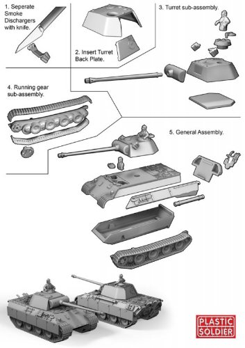 Plastic Soldier Company German Panther Tank - 15mm Miniatures