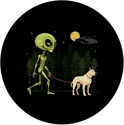 Miniatura 3 de Funny Dogo Argentino Alien Walking UFO Pet Dog Mom Dad PopSockets Swappable PopGrip