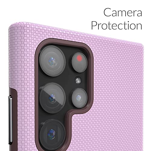 Image of Crave Galaxy S22 Ultra Case, Shockproof Protection Dual Layer Case for Samsung Galaxy S22 Ultra 5G (6.8 inch) - Lilac
