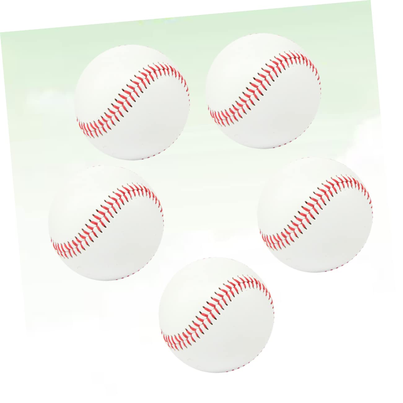 5 Piezas Béisbol Profesional para Entrenamiento Bola de PU Espuma y Resistente Compuesto para Adultos y Jóvenes Interior y Exterior