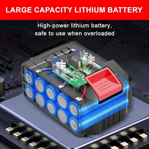 Image of 21V /48Vf Lithium-Ion Battery with Charger | Max Power Link System | Rechargeable Battery Pack for Cordless Power Tools - 12000mAh Li-ion | Power Share Compatible