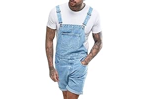 Men's Denim Overalls Shorts - Ultimate Casual Summer Comfort