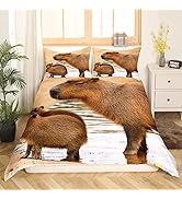SMchwbc Capybara Beddengoed 135 x 200 cm, voor kinderen, Capybara
