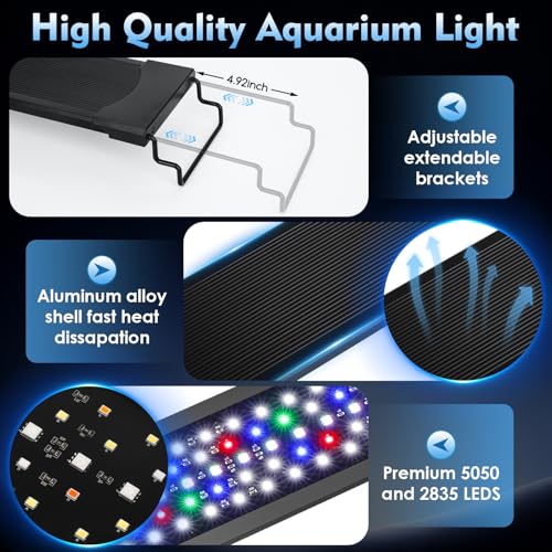 AQQA LED Aquarium Light, 24/7 Mode High Lumen Full Spectrum Fish Tank Light by AQQA - Used condition - Image 3