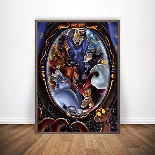 Disney Villains Poster Disney Villains Art Wall Poster Disney Villains Poster Design Deer Design Art Home Decor Wall Decoration Gift for Her (Large I (24x 32))