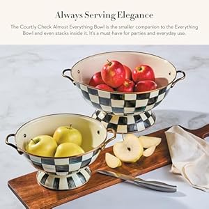 Mackenziechildsenamelbowlsmallservingbowlforentertainingalmosteverythingbowlblackandwhitecourtlycheck Urban Country Home Decor Mackenzie childs enamel bowl small serving bowl for entertaining almost everything bowl black and white courtly check urban country home decor