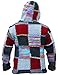 Shopoholic Fashion Mens Wool Fleece Patchwork Hippie Jacket, M