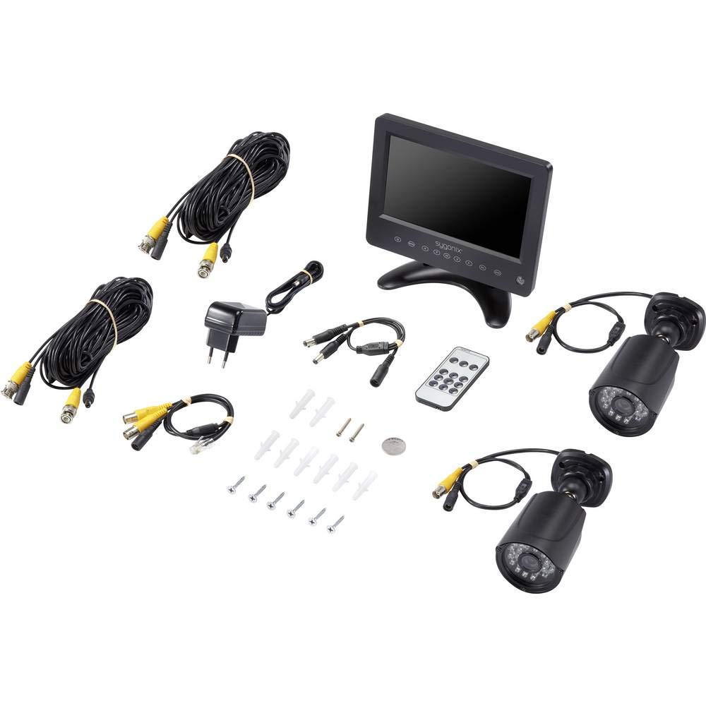 Sygonix SY-4600588 AHD kamera monitoringowa zestaw 2-kanałowy z 2 kamerami 1280 x 720 pikseli