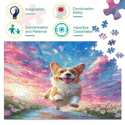 Puzzle de perro Corgi de 1000 piezas para tardes de desconexión 3