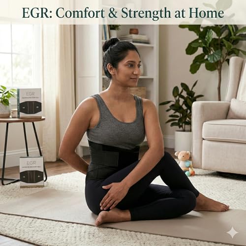 Image of EGR Postpartum Belt After Delivery - Maternity Belt After Delivery C Section Support | 3 in 1 Pregnancy Belts After Delivery for Tummy & Waist Recovery | Adjustable Abdominal Binder for Women (Black)