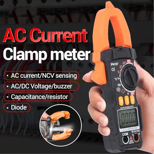 Pinza amperimétrica digital para corriente AC 600A con indicador NCV y pantalla retroiluminada para electricistas miniatura 7