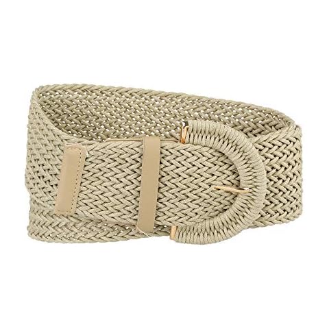 Allegra K Women's Braided Wide Waist Belt Cover