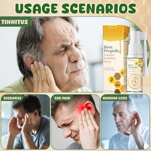 Ohrenschmalz Entferner Spray 60ml, Ohrenreiniger Spray, Propolis Ohrspray, Ohrenpflege Spray, Ohrenschmalz Entfernen, Sanfte Reinigung, Pflege für Den Gehörgang, Hilft Bei Ohrenschmalz