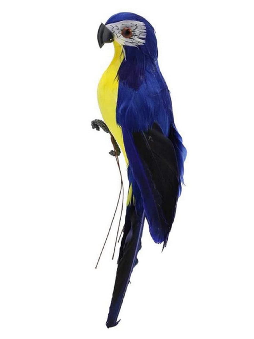 Artificial Birds Lifelike Feathered Birds Christmas Model Artificial Birds Lifelike Feathered Tree Craft - Parrot (Blue, 9.84inch(25cm))