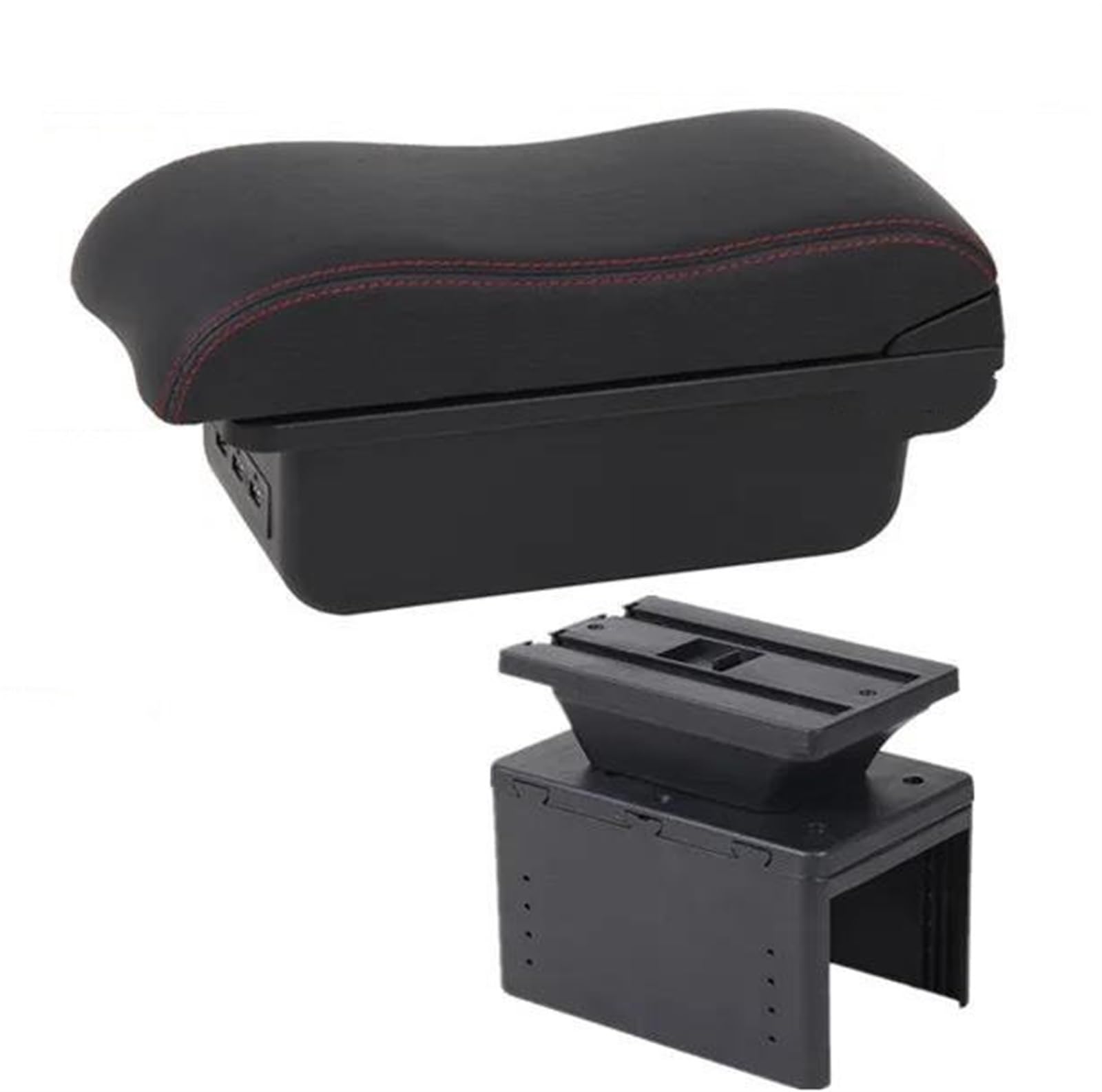 Ysdsls B Red Line 3Usb Pu Leather Car Accessories Interior Details Armrest Storage Box Modification Parts For Zafira B