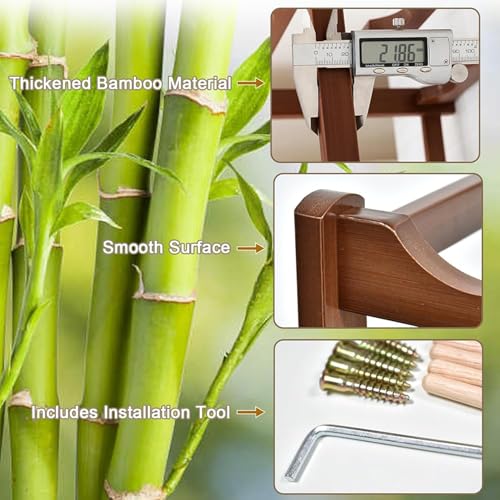 Soporte para 9 botellas de vino de madera sólido miniatura 5