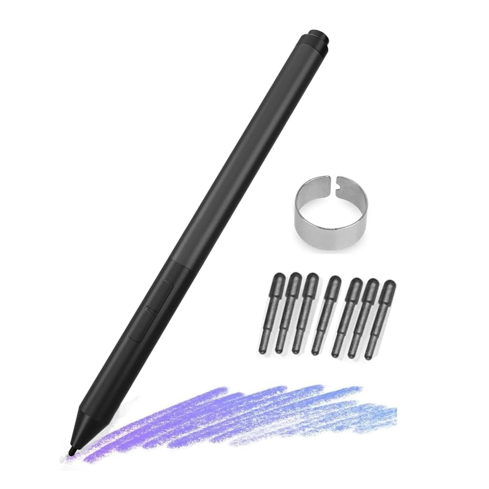 Bolígrafo recargable para HP Active Pen G3 EliteBook x360 G3/G4/G6/G7/G8/G9, para HP Elite x2 / ZBook Studio x360 G5 / ProBook G1/G2, T4Z24AA 1FH00AA 4KL69AA Pen con puntas, negro