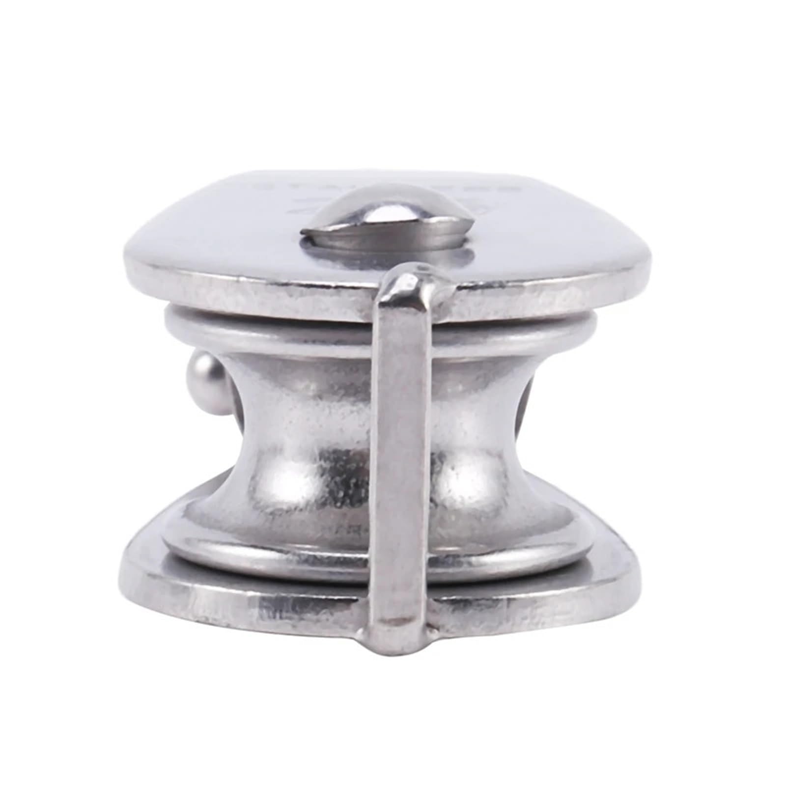 Bloque polea simple 25 mm en acero inoxidable 304 Rodillo polea M25 que carga 400 kg - Plata