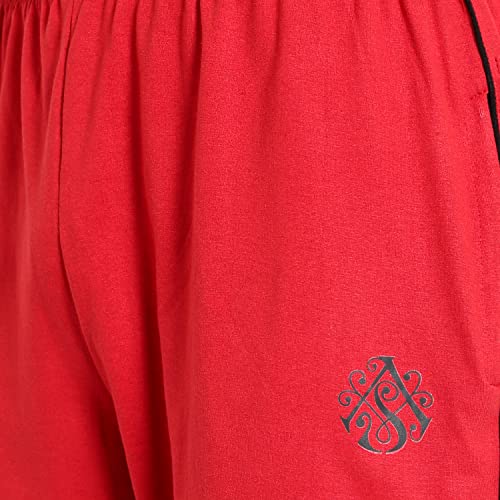 Image of DIA A DIA Men's Cotton Shorts with Zipper Pockets - Elastic Waist with Drawstring, Comfortable Casual & Gym Shorts for Men, Sizes M to 5XL (28-46 Inch Waist), Plus Sizes
