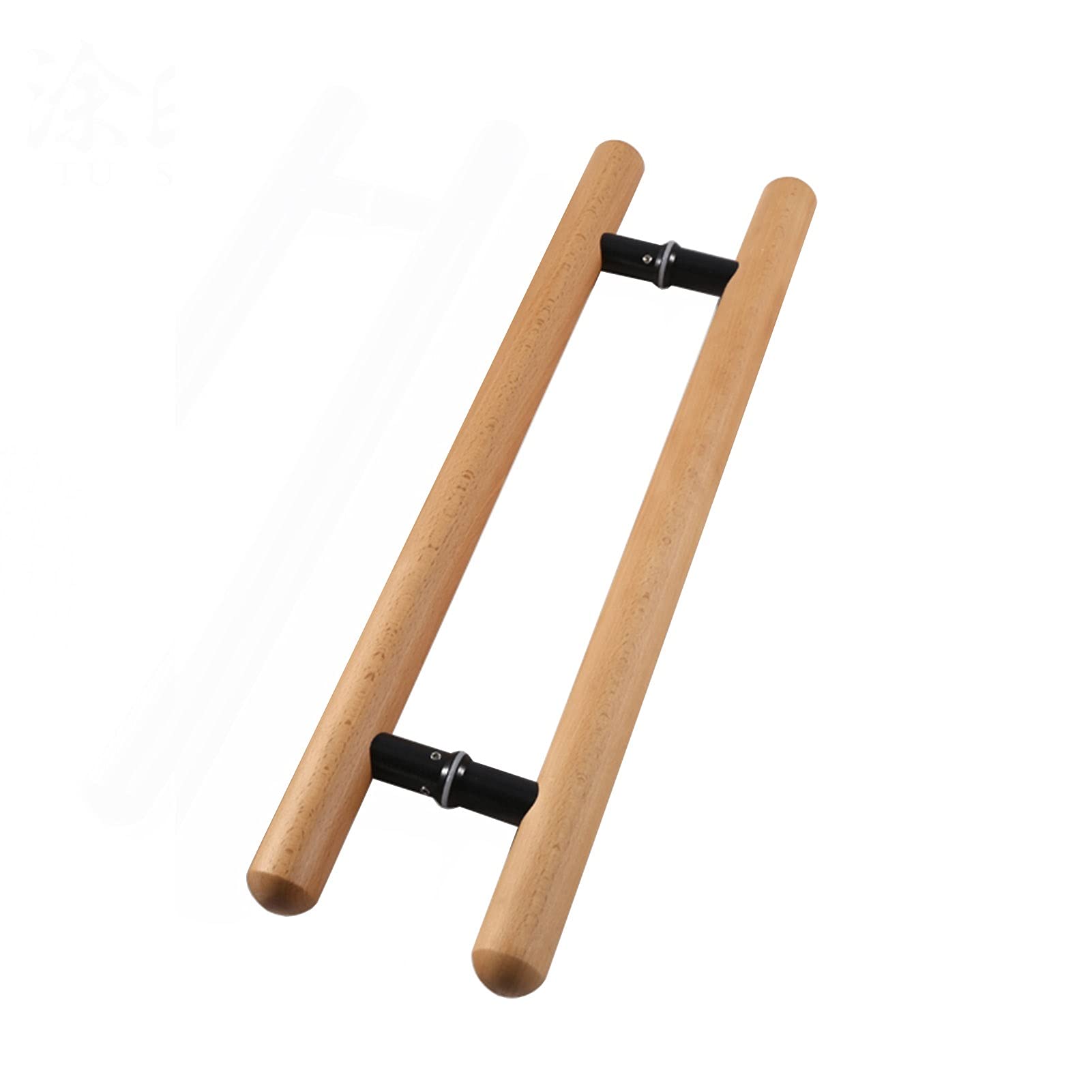 GYRAZXS Heavy-Duty Commercial Door Pull Handles,Solid Wood Door Knobs,-Sided Back to Back Glass Door Handle,Sliding Barn Door Armrest/Brown/400Mm