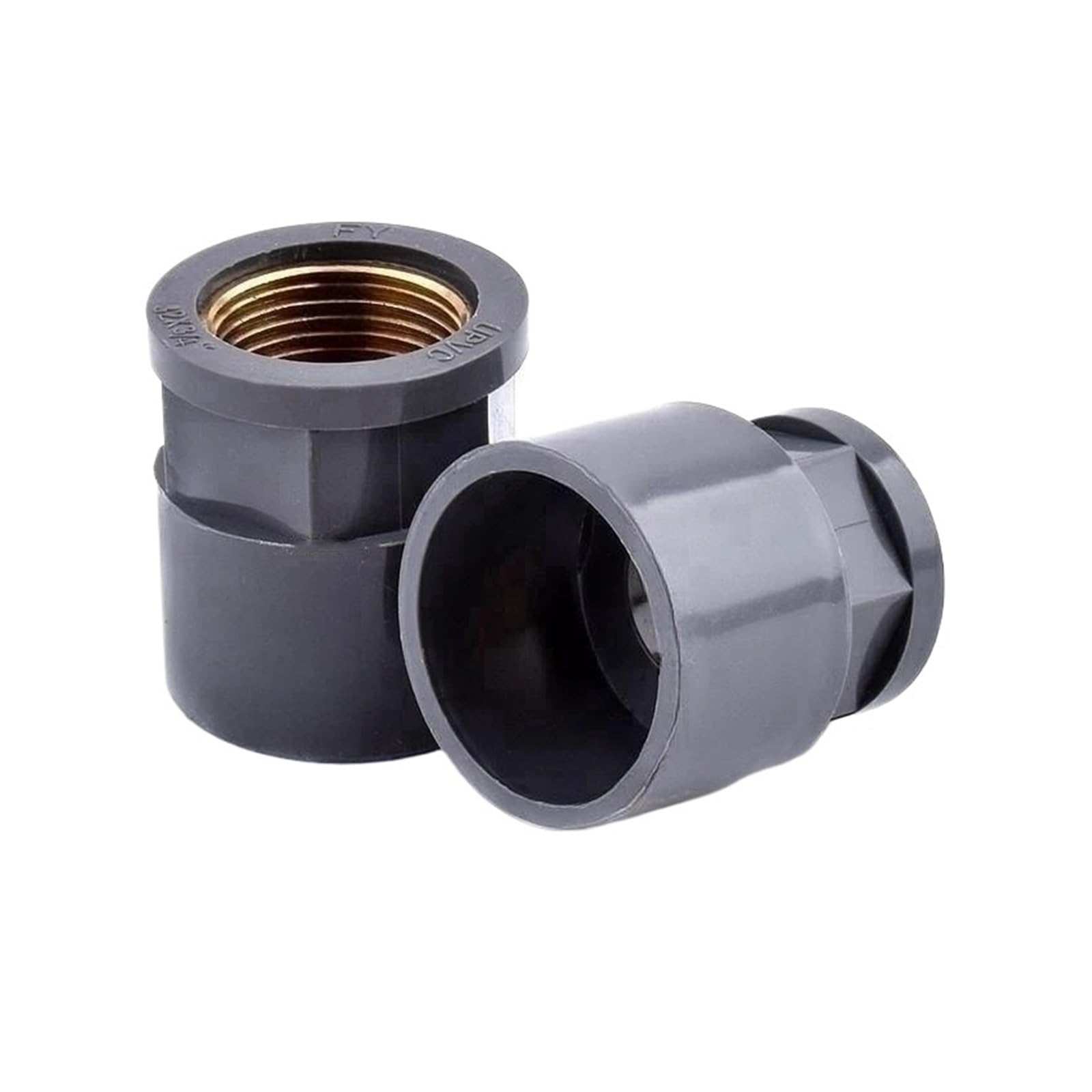 Epaknhgd Women's 25Mm To 3I4 Inch 1/3Pcs Grey Pvc Copper Thread Supply Tube Joints
