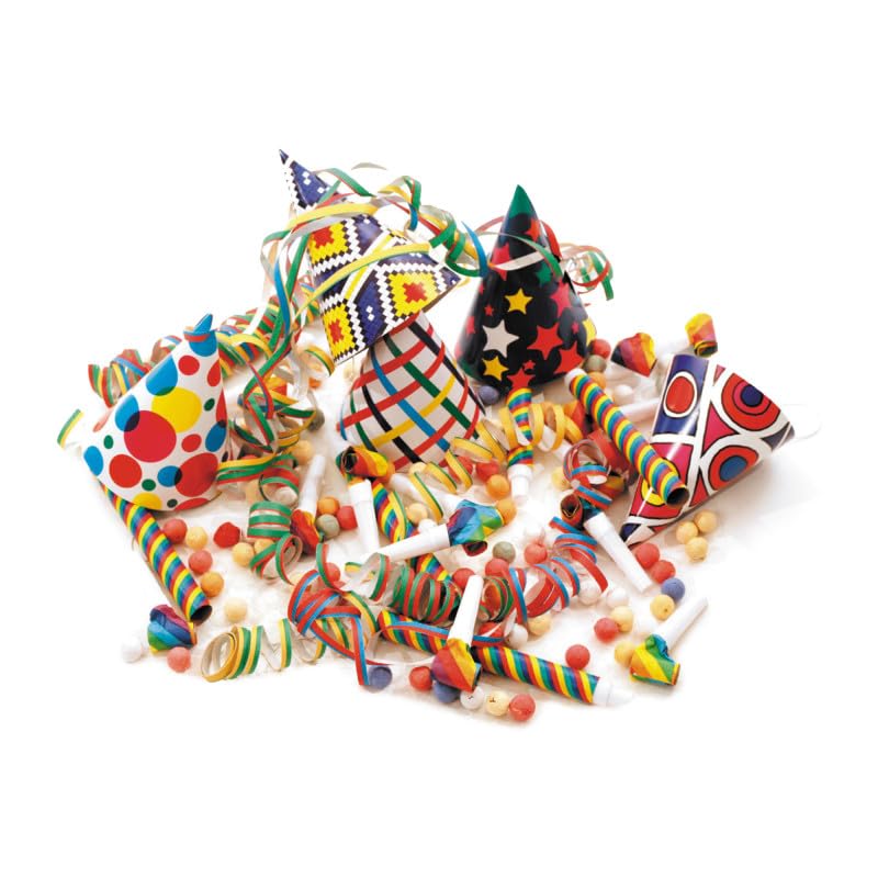 SPARKLERS CLUB Kit Cotillons 50 Pers Nouvel An 2025 - Sarbacanes, Chapeaux, Sans Gêne, Serpentins, Boules, Tout pour une Fête Éblouissante ! Idéal pour le...