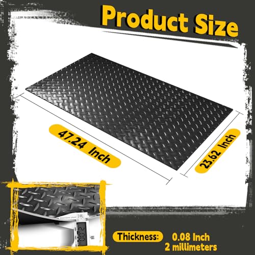 Image of Workbench Mat 47.24 inchx23.62 inch Work Bench Pad, 2mm Non-Slip Steel Plate Tool Station for Painting, Woodworking, Crafting, DIY Building (47.24 inch x23.62)