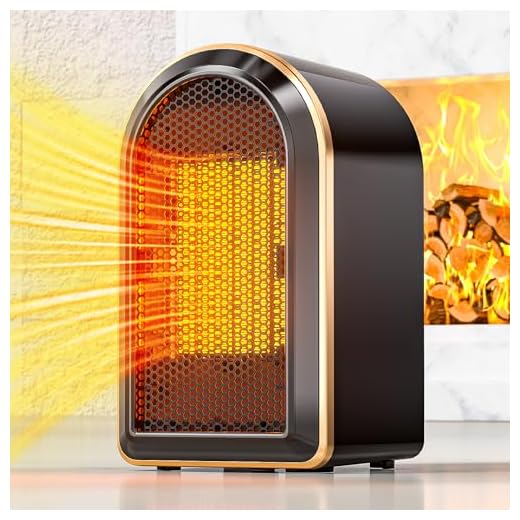 BNEHHOV Calefactor Bajo 1200W Consumo Calefactor Portátil PTC 2 Niveles Potencia Protección Contra Inclinación Mini Radiador Electrico para la Oficina del Dormitorio en Casa Garaje Subterráneo