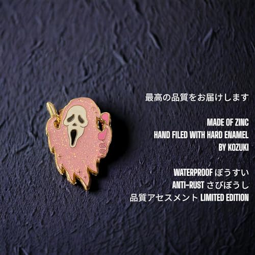 Image of Ghost Face Pin Ghost Face Enamel Pin Scream Pin Halloween Pin Scream Ghost Face Enamel Pin Call Me Brooch Halloween Lapel Pins Horror Movie Badge Halloween Spooky Pin