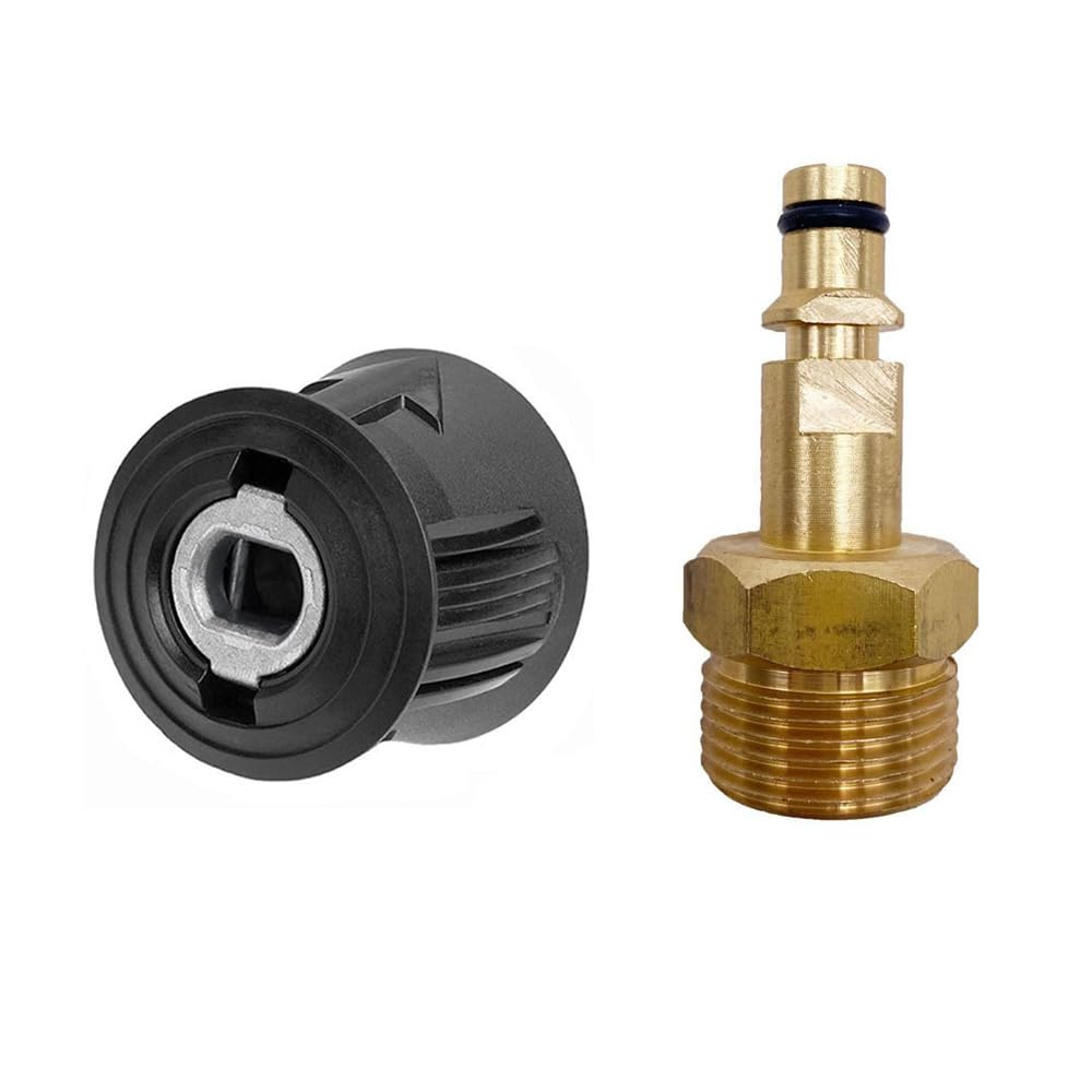 Adaptador de conexión rápida M22 para conector de manguera de hidrolavadora Acoplador de manguera de hidrolavadora M22 Compatible con la serie K2-K7 Lata de hidrolavadora de alta presión