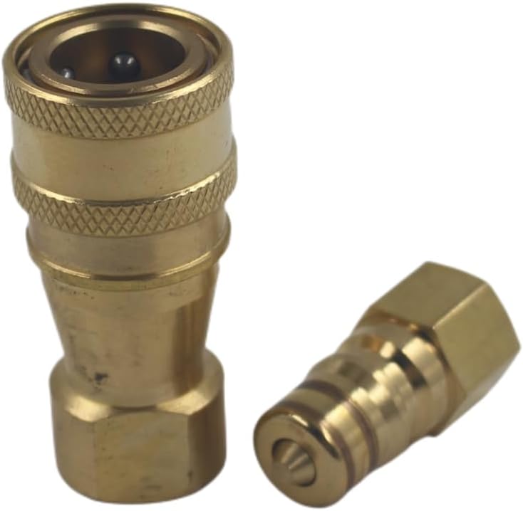 LX-KZD 1/4’’ NPT ISO7241-B Brass Valve With FKM Seal Quick Disconnect Hydraulic Couples And For Carpet Cleaning Wand Truck Mount