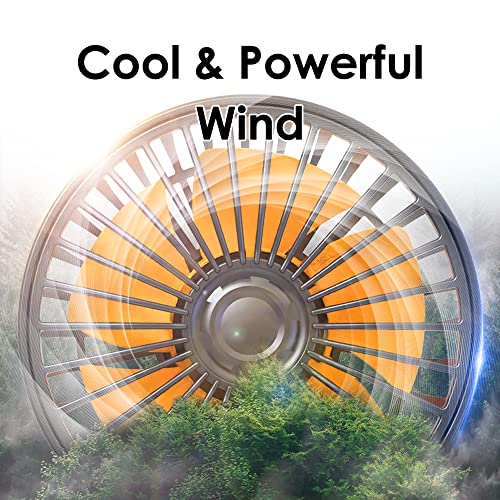 Riloer Tragbarer Auto-Kühlluftventilator Dreiköpfiger elektrischer Kühlluftumwälzer für Lkw, Van, SUV, RV, Boot, 360° drehbarer automatischer Ventilator.