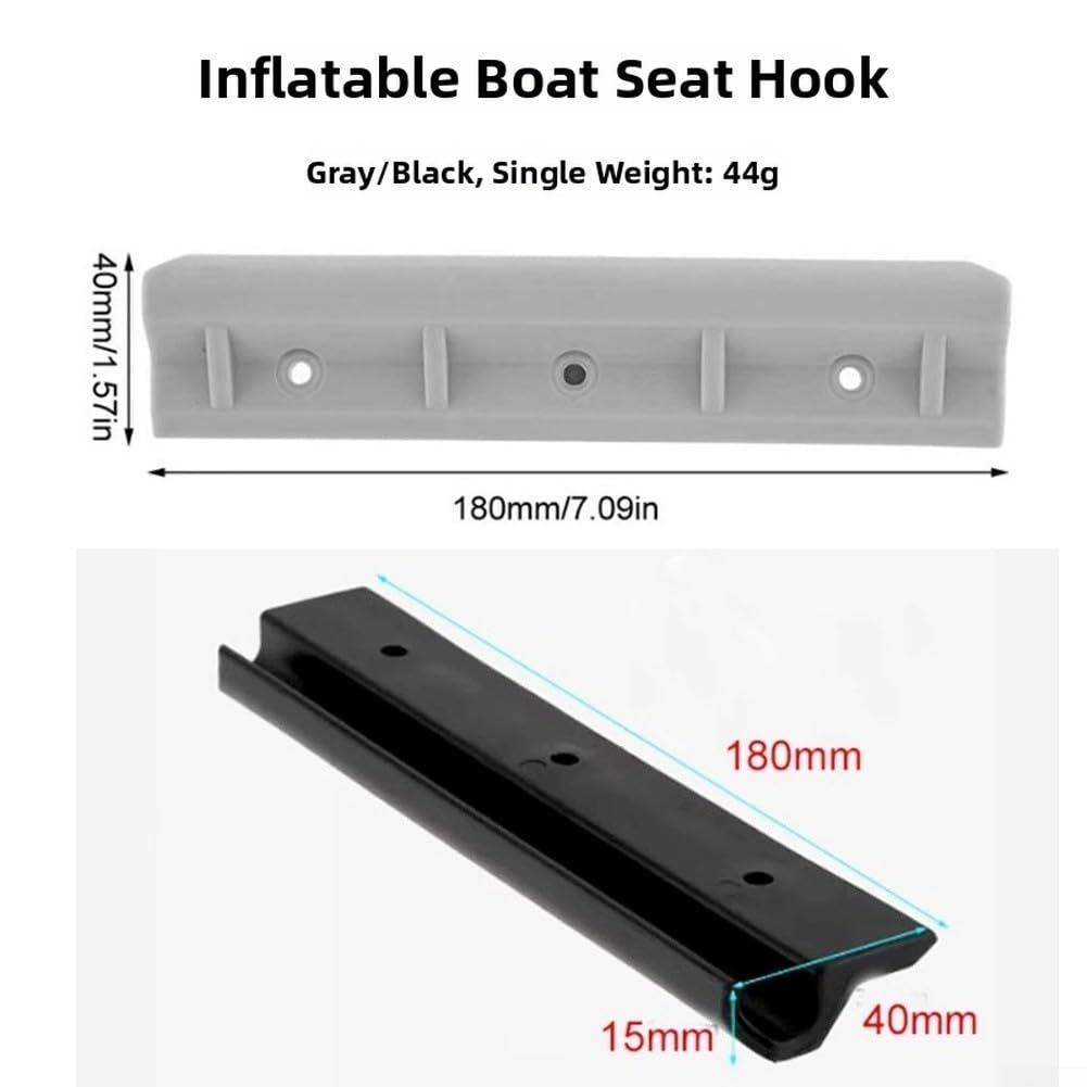 4pcs para kayak Seat Bracket Clip Hook for Inflatable Boat 4pcs(Gray)