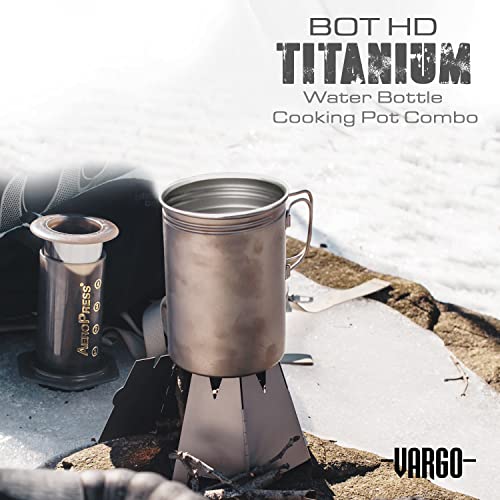 Vargo Titanium BOT Series | BOT-HD Bottle Pot – 1 Liter (34 oz.) Ultralight Water Bottle Cooking Pot Weighs 153 grams (5.4 oz.) | Backpacking Camping - Image 6