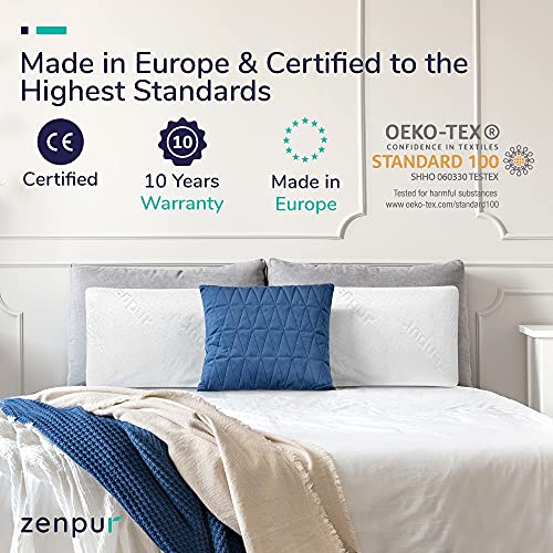 ZenPur - Memory Foam Pillow - Orthopedic Pillow for Neck Support - Made in EU, 2-Pack, Comfortable Side Sleeper Pillow… - Image 7