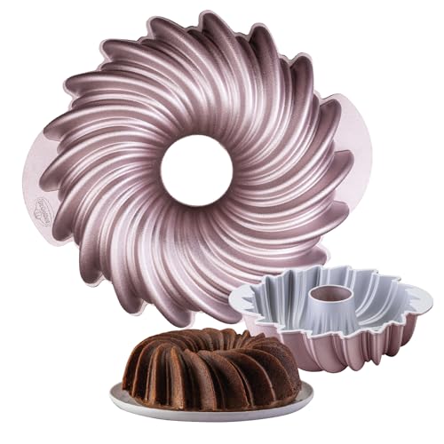 Dr. Oetker Creative Rundform Sun – Ø 24 x 8,5cm, 2100ml, Hochwertige Backform für Gugelhupf, Antihaftbeschichtung & PFAS-frei, Rose-Gold, Hitzebeständig bis +230°C