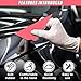 DUSCOKE 2PCS Triangle Contour Squeegee Car Window Tint Tools- Flexible Multi-Edge Corner Squeegee Vinyl Wrap Tool- Card Scraper Window Tint Squeegees for Car Wrap Film Installation Application (Red)