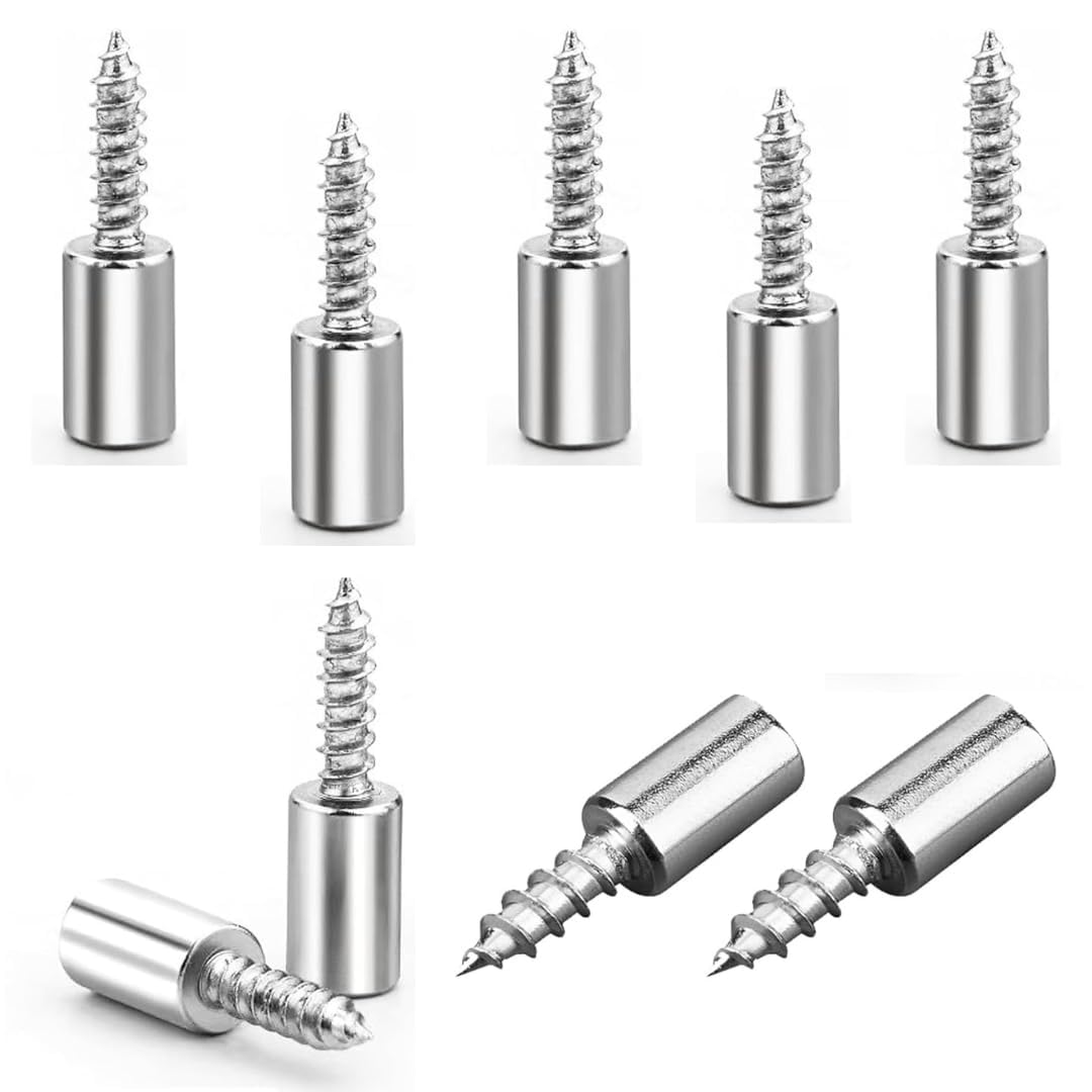 DISHIV Self-Tapping Screw Shelf Support Pins | Nickel-Plated Shelf Holder Brackets for Cabinets, Closets, Glass Cases, and Furniture Accessories (20 pcs)-picture-20