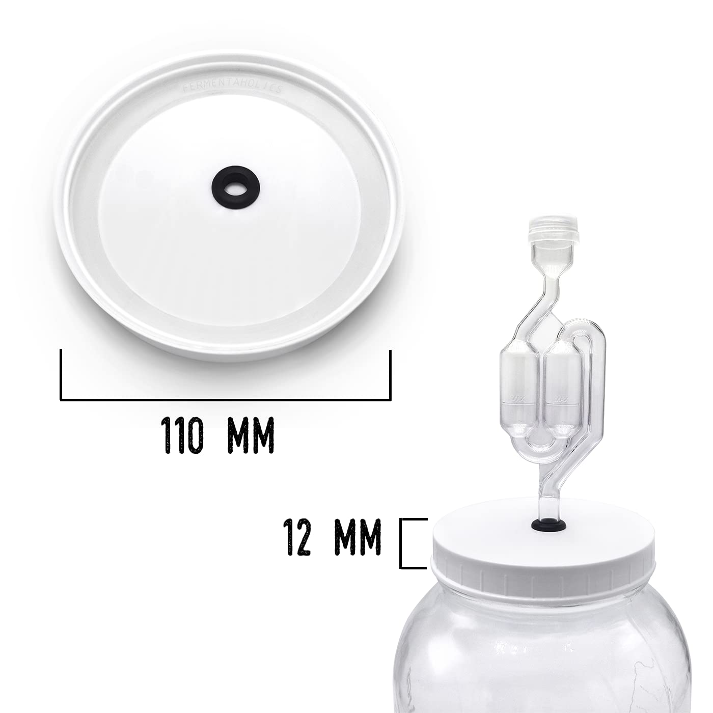 4 Pack 1 Gallon Glass Jar w/ Plastic Airtight Lid, Muslin Cloth, Rubber Band Wide Mouth Easy