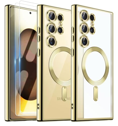Coque magnétique pour Samsung Galaxy S25 Ultra 5G avec verre trempé premium