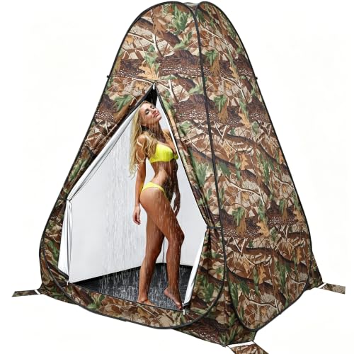 Anngrowy UPF50+ Tienda de Ducha Plegable de 7FT, Refugio Extra Grande para Privacidad miniatura 1