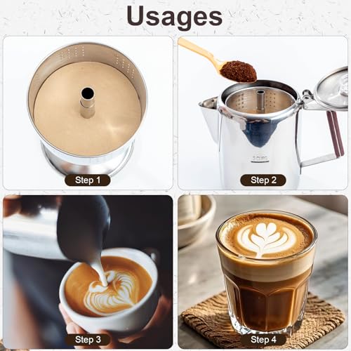 Image of 500Pcs Percolator Coffee Filters, 3.5in Disc Coffee Filters, Natural Unbleached Coffee Filters, Disposable Coffee Filters for Percolator Coffee Pot and Flat Bottom Basket