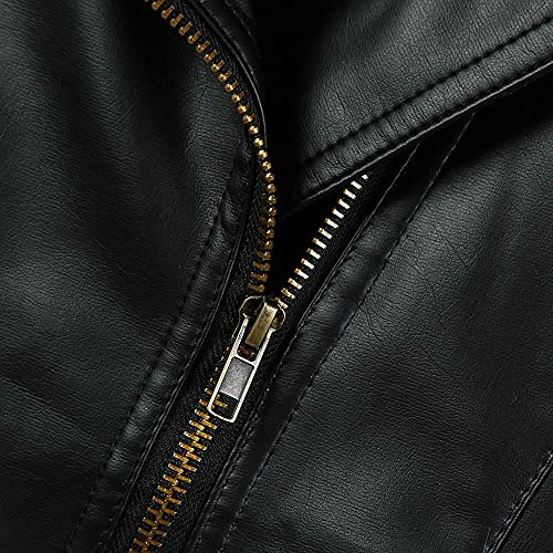 Moonker Baby Short Jacket Coat 1-5 Years Old,Toddler Boys Girls Kids Outerwear Autumn Winter Leather Outwear Clothes Black #TOP4