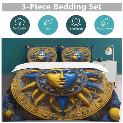 Parure de lit King 220x240cm housse de couette microfibre de qualité supérieure