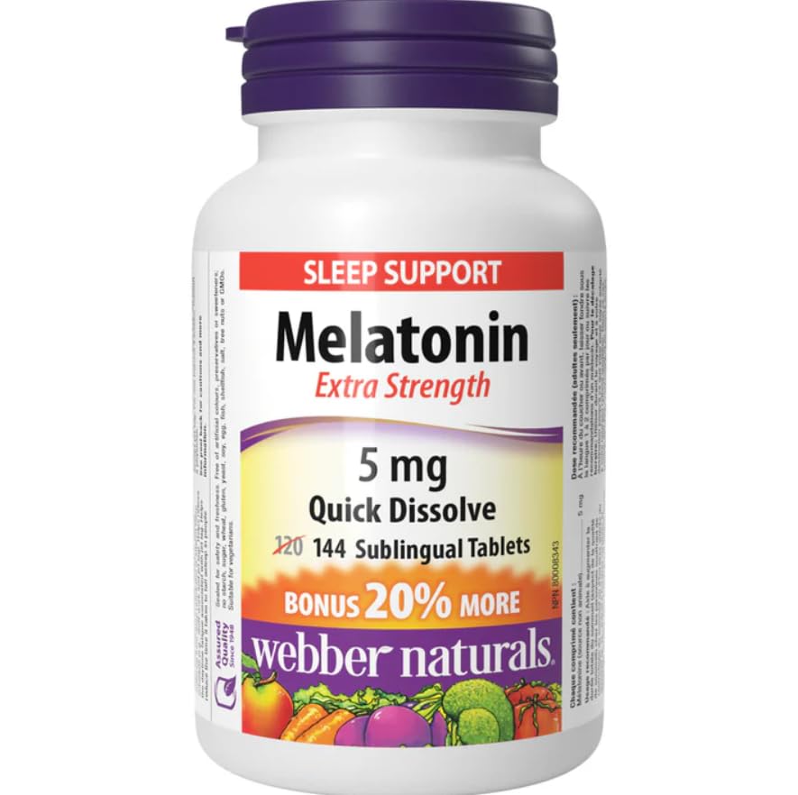 Melatonin Easy Dissolve, 5 mg, 144 sublingual Tablets