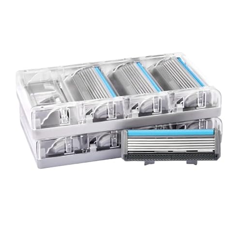 Qshave Black Spider Man rasoir manuel allemagne lame X5 avec lame de coupe, choix de 4 & 8 & 16 cartouches(8 Cartridges)