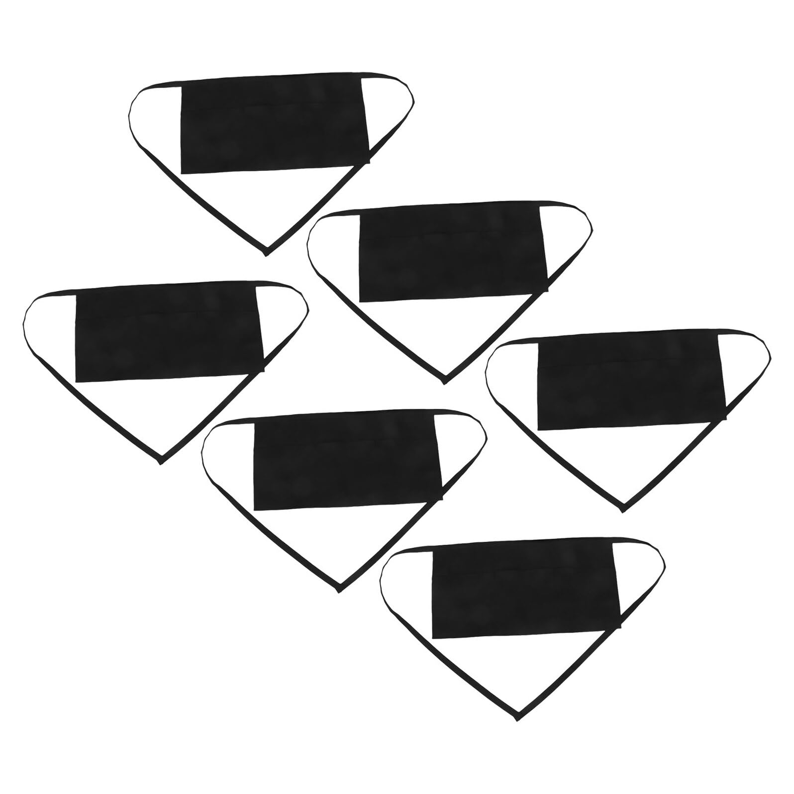 COLLBATH 6 Stück Schwarze Kellnerschürzen mit Verstellbarer Taillengürtel Unisex Halb-schürze Polyesterbeständig Vielseitig für Restaurant Küche Service Backen und Gartenarbeit