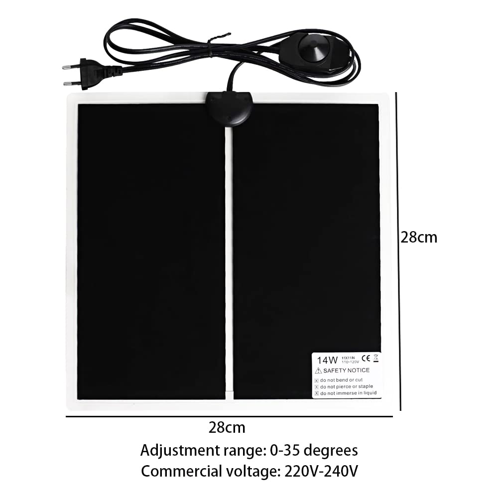 Terrarium warmtemat Comfort 10 Watt, 15x25 cm - verkrijgbaar in 10W, 20W, 30W & 40W - warmtemat voor reptielen, bijv. schildpadden, slangen, hagedissen - beschermd tegen spetterwater (Comfort